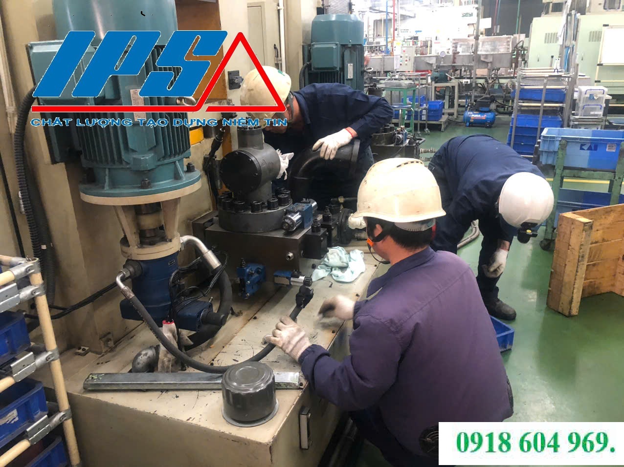 KIỂM TRA RÒ RỈ DẦU MÁY ÉP THỦY LỰC CÙNG DỊCH VỤ IPS.